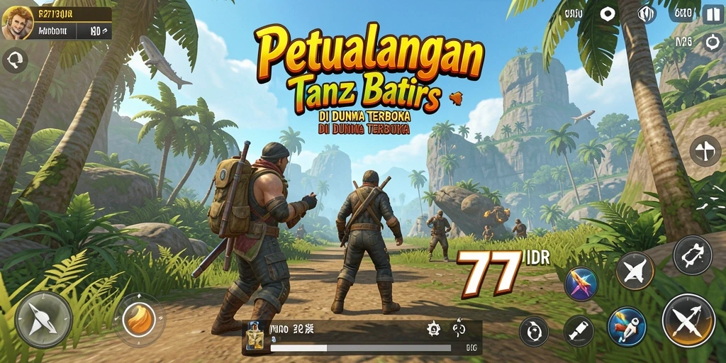 Tampilan gameplay <strong>777IDR</strong> menampilkan dunia terbuka yang luas dan indah.