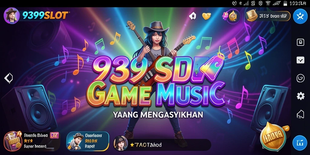 Tampilan utama gameplay <strong>9399SLOT</strong> dengan alunan musik yang memikat.