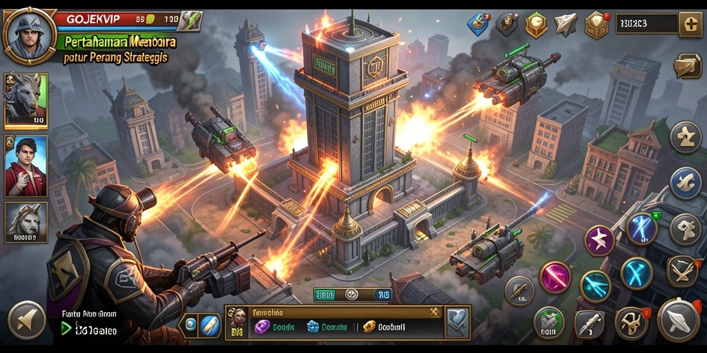Tampilan gameplay menara pertahanan yang menegangkan dan menarik.