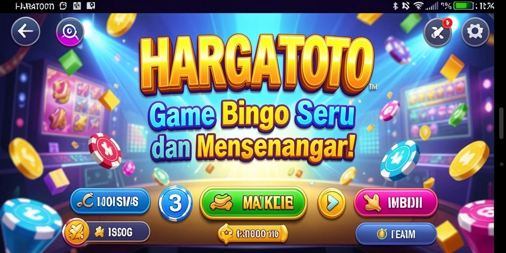 Gameplay seru dalam aplikasi Bingo HARGATOTO.