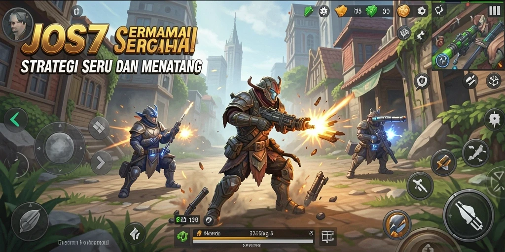 Tampilan menarik dari gameplay strategi di JOS77.