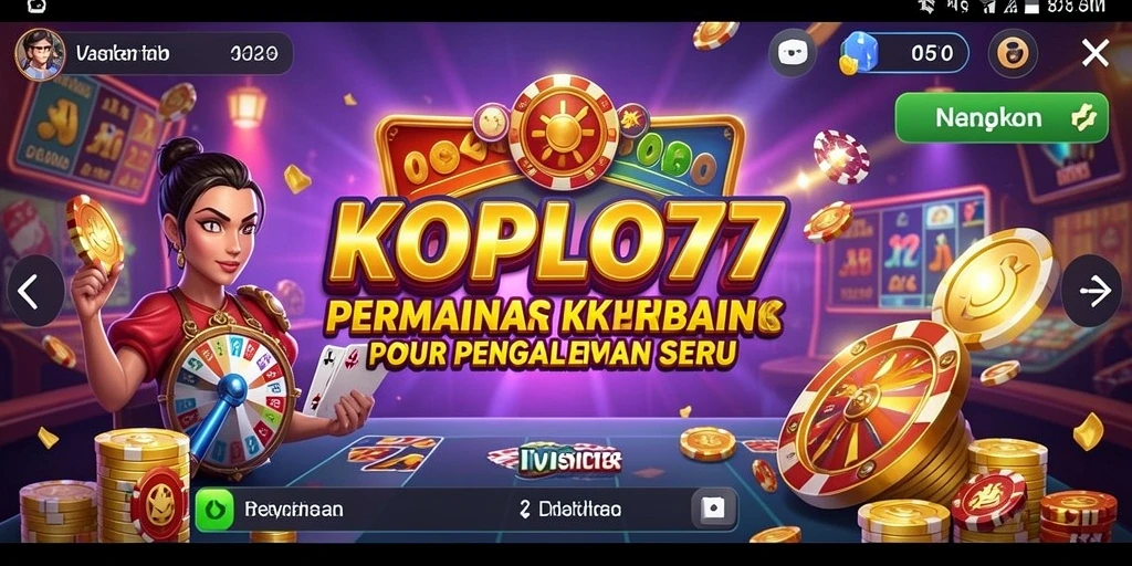 Tampilan gameplay menarik dari KOPLO77 saat permainan Kasino berlangsung.
