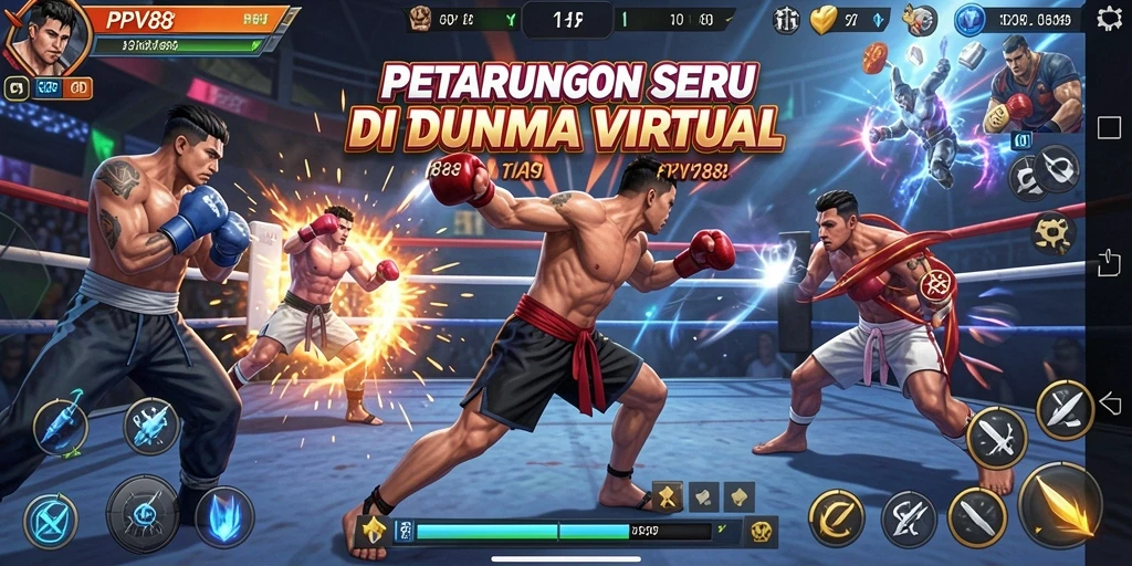 Tampilan gameplay pertarungan seru di PPV88.